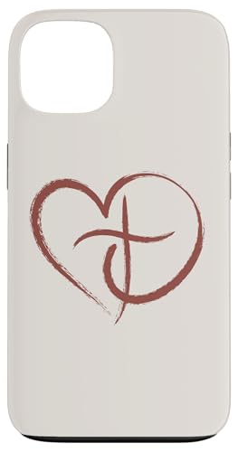 Preppy Christian Heart And Cross für Damen Hülle für iPhone 13 von aith & Bloom | Christian Encouragement