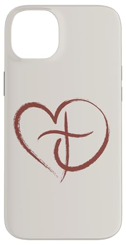 Preppy Christian Heart And Cross für Damen Hülle für iPhone 14 Plus von aith & Bloom | Christian Encouragement