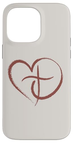 Preppy Christian Heart And Cross für Damen Hülle für iPhone 14 Pro Max von aith & Bloom | Christian Encouragement