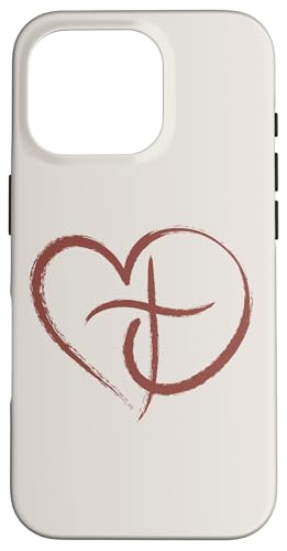 Preppy Christian Heart And Cross für Damen Hülle für iPhone 16 Pro von aith & Bloom | Christian Encouragement