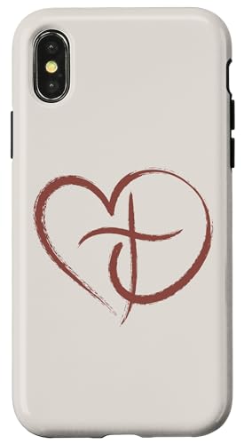 Preppy Christian Heart And Cross für Damen Hülle für iPhone X/XS Preppy Christian Heart And Cross für Damen Hülle für iPhone X/XS von aith & Bloom | Christian Encouragement