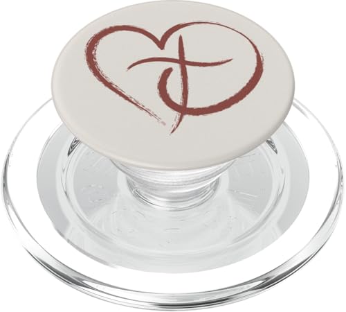 Preppy Christian Heart And Cross für Damen PopSockets PopGrip für MagSafe von aith & Bloom | Christian Encouragement