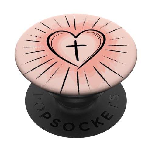 Preppy Christian Heart Damen PopSockets Klebender PopGrip Preppy Christian Heart Damen PopSockets Klebender PopGrip von aith & Bloom | Christian Encouragement