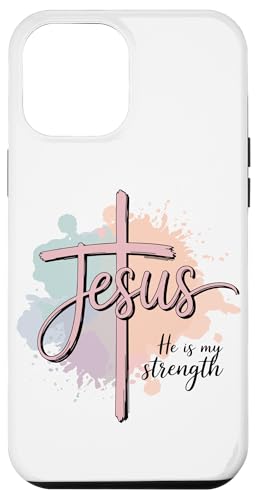 Preppy Christian Jesus Er ist meine Stärke, Frauen Hülle für iPhone 12 Pro Max von aith & Bloom | Christian Encouragement