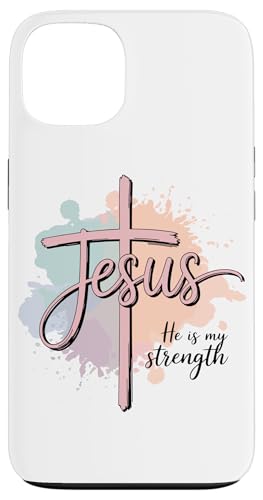 Preppy Christian Jesus Er ist meine Stärke, Frauen Hülle für iPhone 13 von aith & Bloom | Christian Encouragement