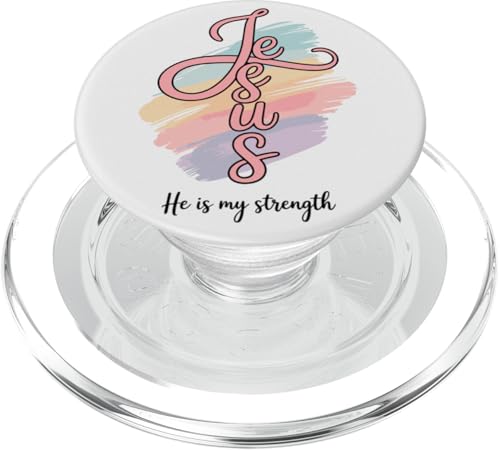 Preppy Christian Jesus Er ist meine Stärke, Frauen PopSockets PopGrip für MagSafe Preppy Christian Jesus Er ist meine Stärke, Frauen PopSockets PopGrip für MagSafe von aith & Bloom | Christian Encouragement