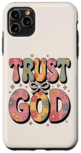Preppy Christian Trust God Faith Zitat Blumen Frauen Hülle für iPhone 11 Pro Max von aith & Bloom | Christian Encouragement