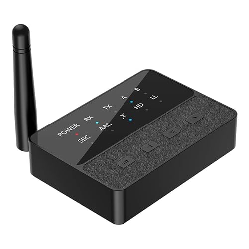Bluetooth 5.3 Sender Empfänger HiFi Adapter - Long Range Bluetooth Empfänger mit Lautstärkeregler - APTX Low Latency HD Audio Bluetooth Adapter für TV PC Stereoanlage Kopfhörer Telefon von aiworth