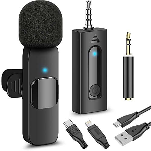 Wireless Professionelles Lavalier-Mikrofon für iPhone, Android Handys, Kameras - Kabelloses, omnidirektionales Kondensatormikrofon, Zum Anstecken, Mikrofon für iPad, Videos, YouTube, Interviews Wireless Professionelles Lavalier-Mikrofon für iPhone, Android Handys, Kameras - Kabelloses, omnidirektionales Kondensatormikrofon, Zum Anstecken, Mikrofon für iPad, Videos, YouTube, Interviews von aiworth