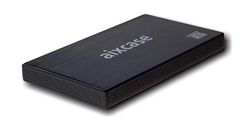 Aixcase AIX-BL25SU2 USB 2.0 Aluminium-Gehäuse für 2.5"" SATA Festplatten, schwarz von aixcase