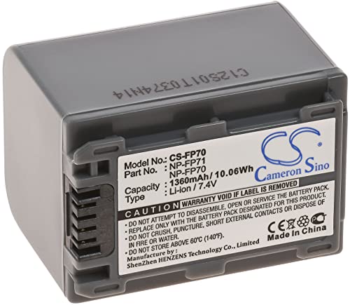 Akku für Sony Typ NP-FP70 1360mAh, 7,2V, Li-Ion Akku für Sony Typ NP-FP70 1360mAh, 7,2V, Li-Ion von akku-net