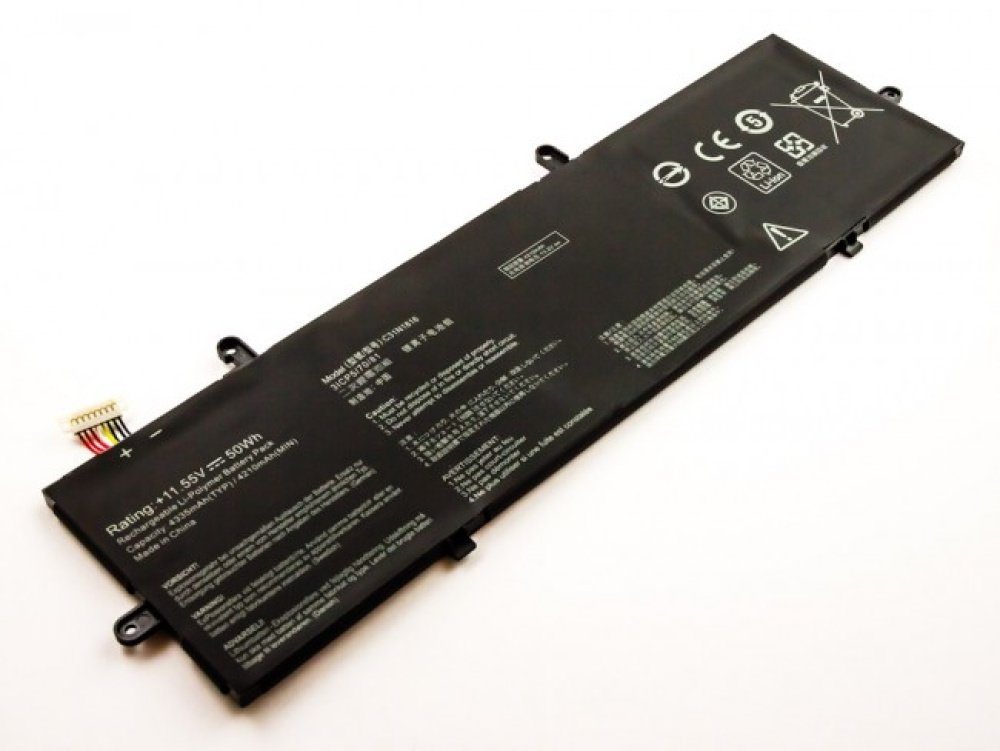 akku500 Akku (11.55 V), Akku für ZenBook 14 UX433FA, 14 UX434, Flip 13 UX362, Flip 13 UX362FA, UX403UA, wie C31N1816, 4,33Ah von akku500