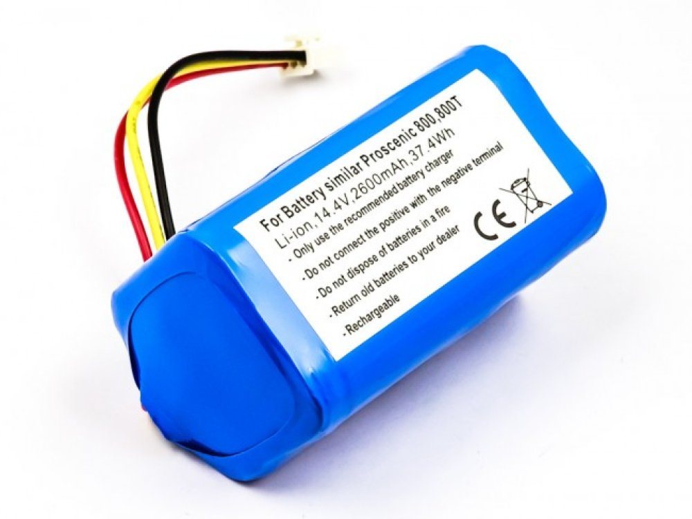 akku500 Akku für Saugroboter Proscenic 800, 800T, 820, Li-Ion, 14.4V, 2600 mAh Akku (14.4 V), Akku für Saugroboter Proscenic 800, 800T, 820, Li-Ion, 14.4V, 2600 mAh von akku500