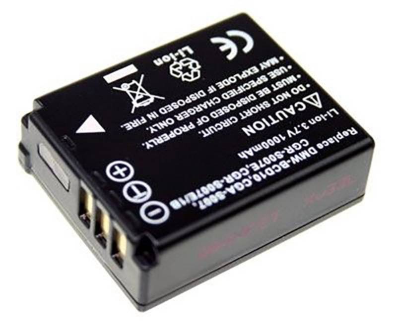 akku500 Akku wie Panasonic CGA-S007E für Lumix DMC TZ1, TZ2, TZ3, TZ4, TZ5 Akku (3,7 V), Akku wie Panasonic CGA-S007E für Lumix DMC TZ1, TZ2, TZ11, TZ15, TZ50 von akku500