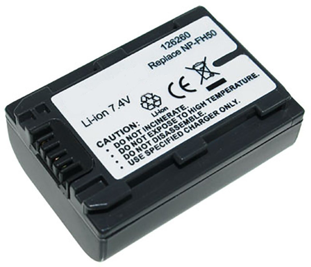 akku500 Akku wie Sony NP-FH50, FP50 für DCR-DVD, DCR-HC, DCR-SR, DSC-HX Akku (6,8-7,4 Volt V), Akku wie Sony NP-FH50, FP50 für DCR-DVD, DCR-HC, DCR-SR, DSC-HX von akku500