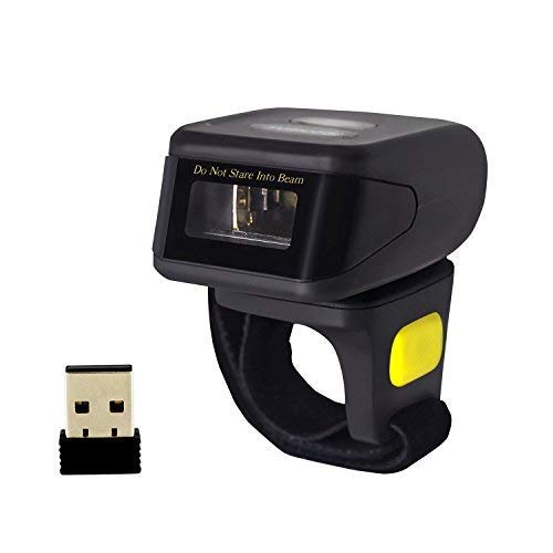 Alacrity Wearable 1D 2D Wireless Barcode Scanner, Bluetooth 2,4 GHz Wireless USB Wired 3 in 1, tragbarer Mini Ring Barcode Leser für Windows, Android, iOS Alacrity Wearable 1D 2D Wireless Barcode Scanner, Bluetooth 2,4 GHz Wireless USB Wired 3 in 1, tragbarer Mini Ring Barcode Leser für Windows, Android, iOS von alacrity