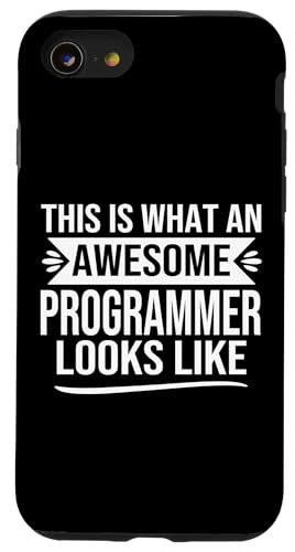 Lustiges Programmierer-Design Spruch Zitat Awesome Programmer Hülle für iPhone SE (2020) / 7 / 8 von alae