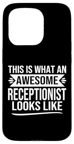 Lustiges Rezeptionisten-Design mit Spruch "Awesome receptionist" Zitat Hülle für iPhone 15 Pro von alae