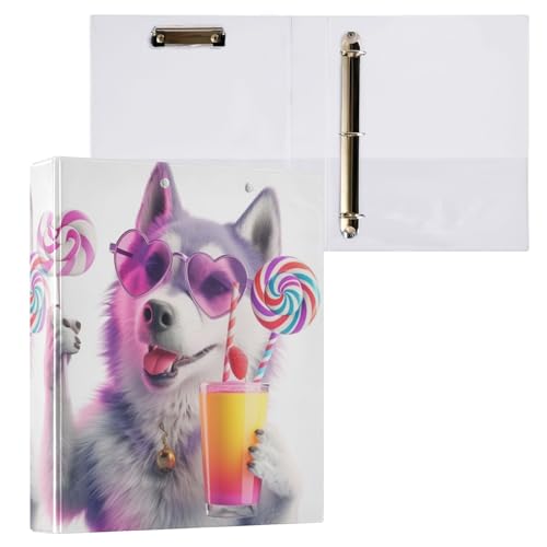 ALAZA 3-Ringbuch, ein cooles Hunde-Klemmbrett, runder Ringbuch, hält 3,8 cm, drei Ringe, robuste Ordner für Schule, Bürobedarf, 1 Stück ALAZA 3-Ringbuch, ein cooles Hunde-Klemmbrett, runder Ringbuch, hält 3,8 cm, drei Ringe, robuste Ordner für Schule, Bürobedarf, 1 Stück von alaza