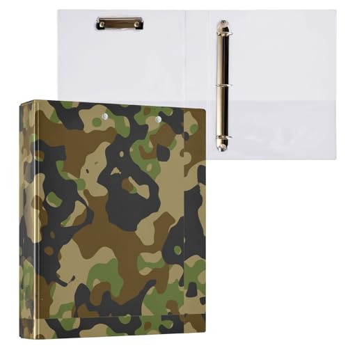 ALAZA Klemmbrett mit 3 Ringen, Camouflage, Militär-Stil, Camouflage, rund, hält 3,8 cm, 3,8 cm, Ordner mit drei Ringen, robuste Ordner für Schule, Bürobedarf, 1 Stück ALAZA Klemmbrett mit 3 Ringen, Camouflage, Militär-Stil, Camouflage, rund, hält 3,8 cm, 3,8 cm, Ordner mit drei Ringen, robuste Ordner für Schule, Bürobedarf, 1 Stück von alaza