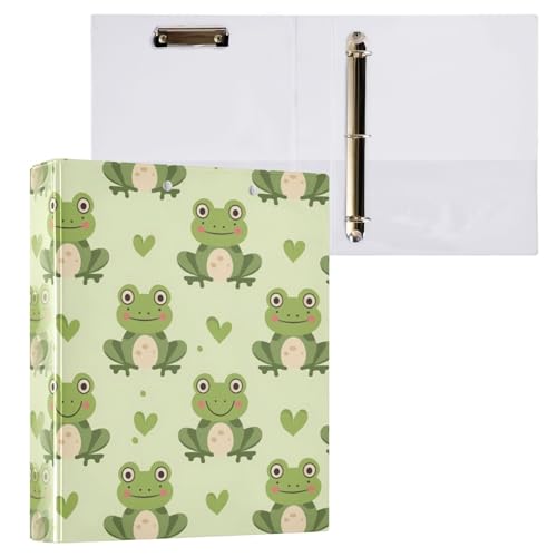 ALAZA Klemmbrett mit 3 Ringen, Frosch, niedliches Tier-Klemmbrett, rund, hält 3,8 cm, 3,8 cm, Ordner mit drei Ringen, robuste Ordner für Schule, Bürobedarf, 1 Stück ALAZA Klemmbrett mit 3 Ringen, Frosch, niedliches Tier-Klemmbrett, rund, hält 3,8 cm, 3,8 cm, Ordner mit drei Ringen, robuste Ordner für Schule, Bürobedarf, 1 Stück von alaza