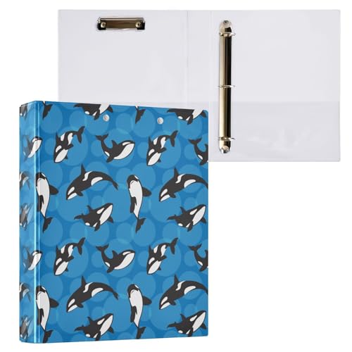 ALAZA Ringbuch mit 3 Ringen, Orca-Killerwal auf blauem Hintergrund, Klemmbrett, runder Ringbuch, hält 3,8 cm, Drei-Ringbuch, robuste Ordner für Schule, Bürobedarf, 1 Stück ALAZA Ringbuch mit 3 Ringen, Orca-Killerwal auf blauem Hintergrund, Klemmbrett, runder Ringbuch, hält 3,8 cm, Drei-Ringbuch, robuste Ordner für Schule, Bürobedarf, 1 Stück von alaza