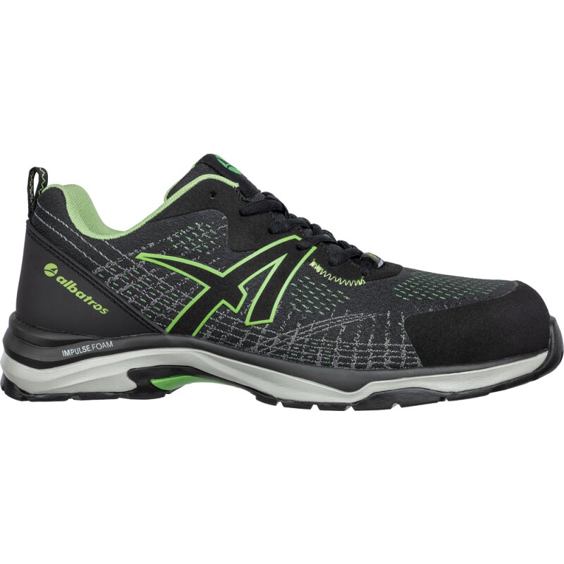 albatros SPLENDID GREEN GH LOW nachhaltiger Sicherheitsschuh S1P schwarz/grün Gr. 36 albatros SPLENDID GREEN GH LOW nachhaltiger Sicherheitsschuh S1P schwarz/grün Gr. 36 von albatros
