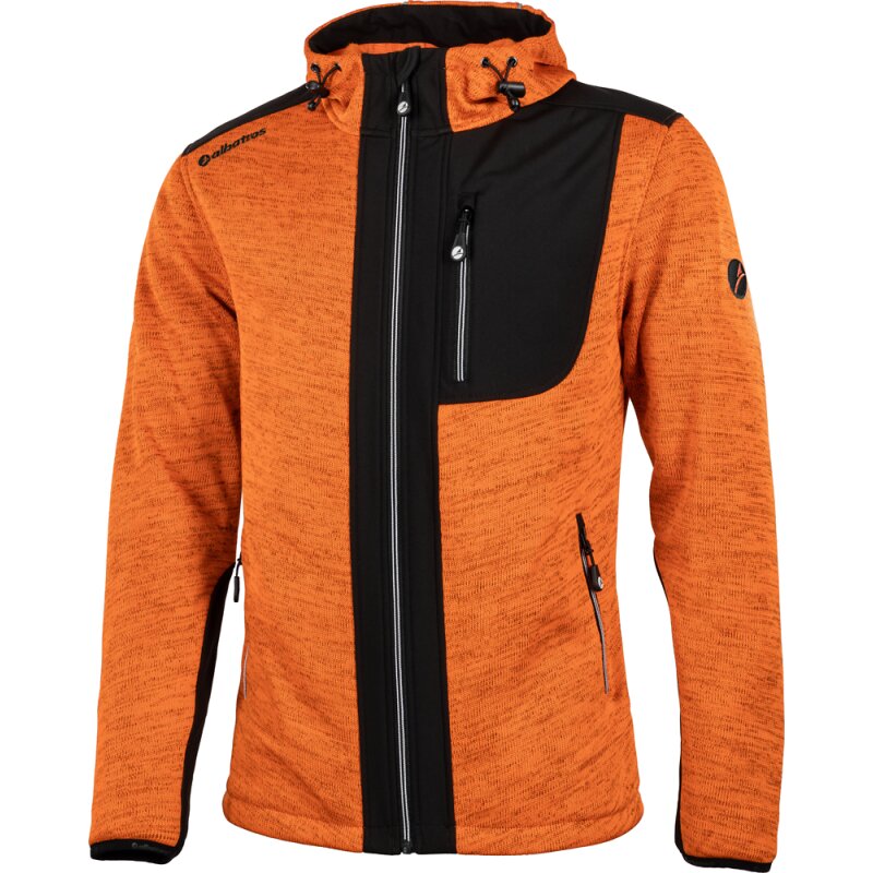 albatros Strickfleecejacke NAVARRA mit Softshelleinsätzen orange/schwarz Gr. L albatros Strickfleecejacke NAVARRA mit Softshelleinsätzen orange/schwarz Gr. L von albatros
