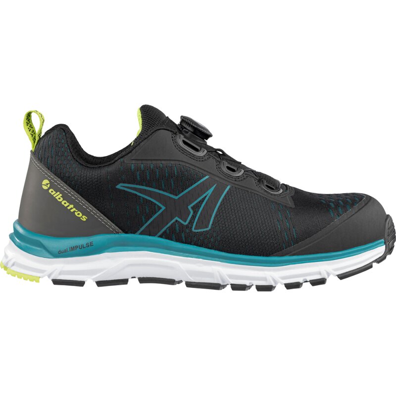 albatros ultraleichter Sicherheitsschuh AER55 IMPULSE BLACK BLUE QL LOW S1P ESD schwarz-blau Gr. 47 albatros ultraleichter Sicherheitsschuh AER55 IMPULSE BLACK BLUE QL LOW S1P ESD schwarz-blau Gr. 47 von albatros