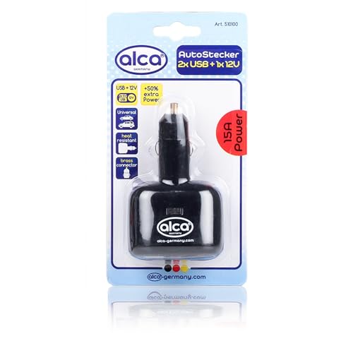 alca® Auto Stecker 2 USB und 1 12V Multistecker von alca