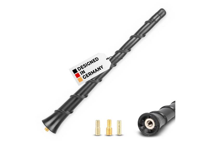 alca Dachantenne Auto 23cm Universal Spiral Fat FM AM DAB+ schwarz M5 M6 M7 Autoradio-Ersatzantennenstab von alca