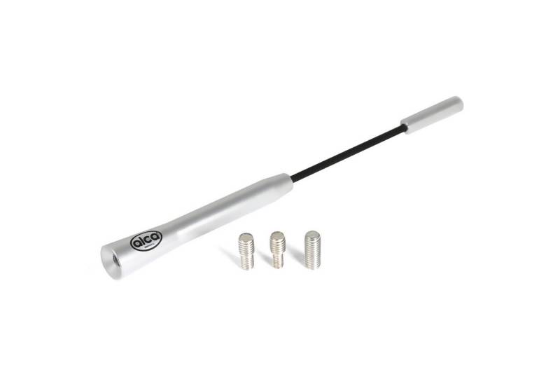 alca Auto-Antenne 16,5cm uni Dachantenne aus Aluminium M4 M5 M6 Adapter-Set Autoradio-Ersatzantennenstab von alca