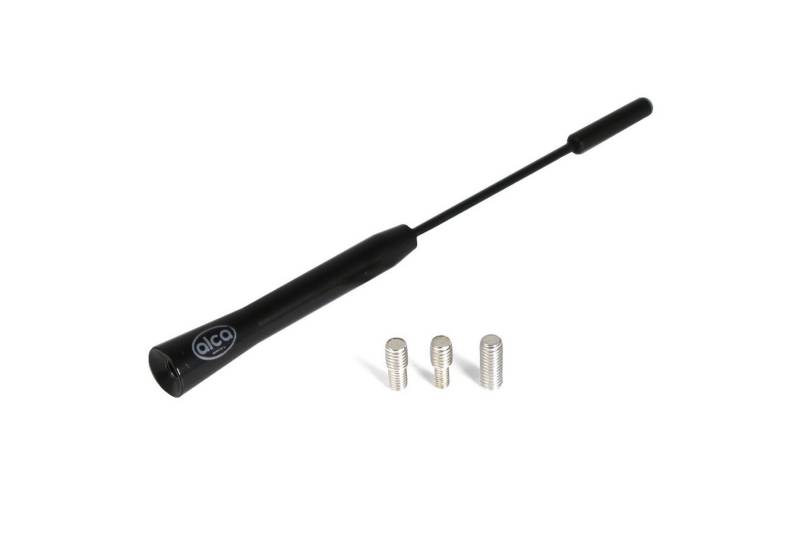 alca Auto-Antenne kurz 16,5cm universal Dachantenne Aluminium Adapter-Set Autoradio-Ersatzantennenstab von alca