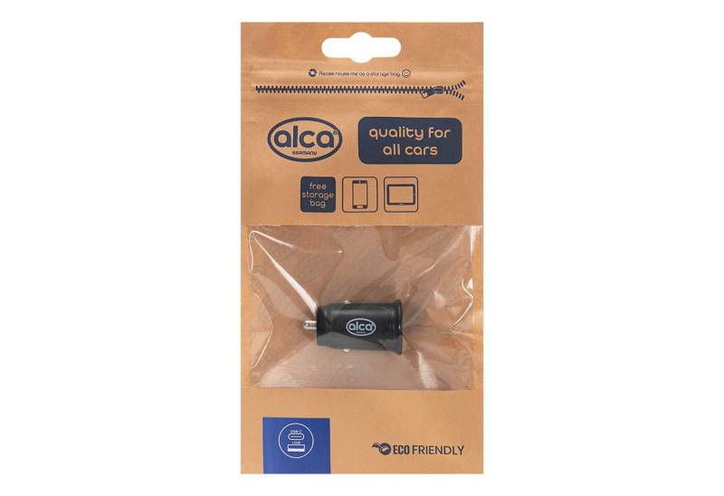 alca Auto USB Ladegerät USB A Type C 3.0 schwarz 12-24 V 3.0 A Smartphone-Ladegerät (Set, 1-tlg) von alca