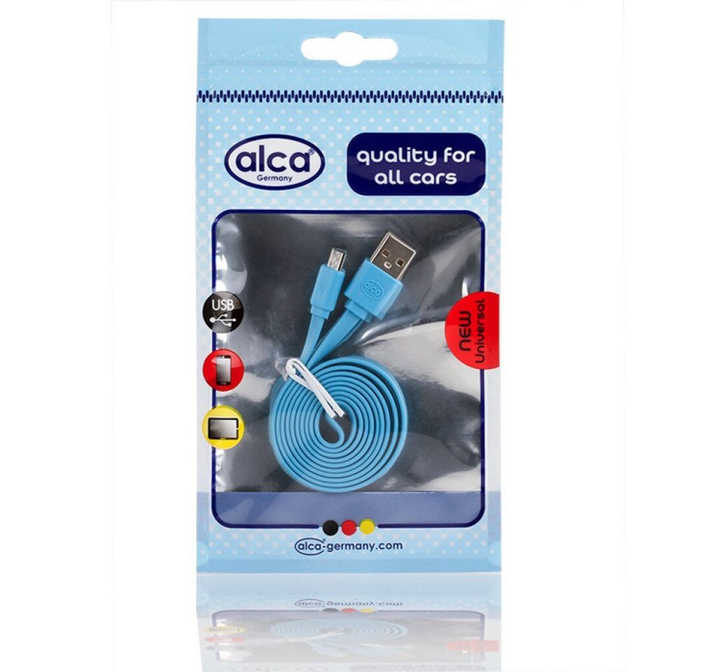 alca Micro USB 2.0 Ladekabel blau USB-Kabel von alca