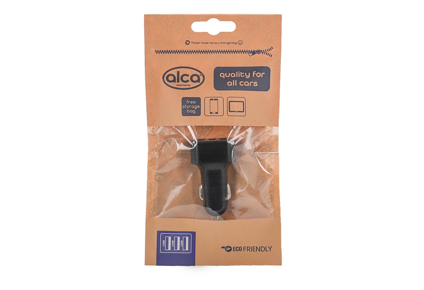 alca USB Ladegerät schwarz Smartphone-Ladegerät (Set, 1-tlg) von alca