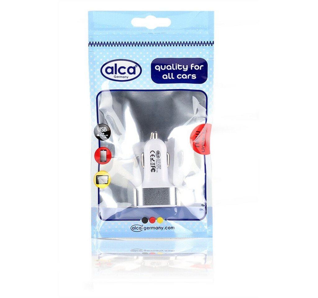 alca USB Ladegerät weiß/silber USB-Kabel von alca