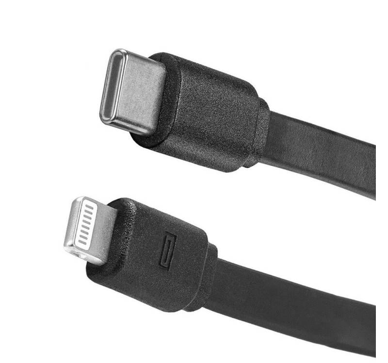 alca USB Typ C/Lightning Ladekabel schwarz 1m USB-Kabel von alca
