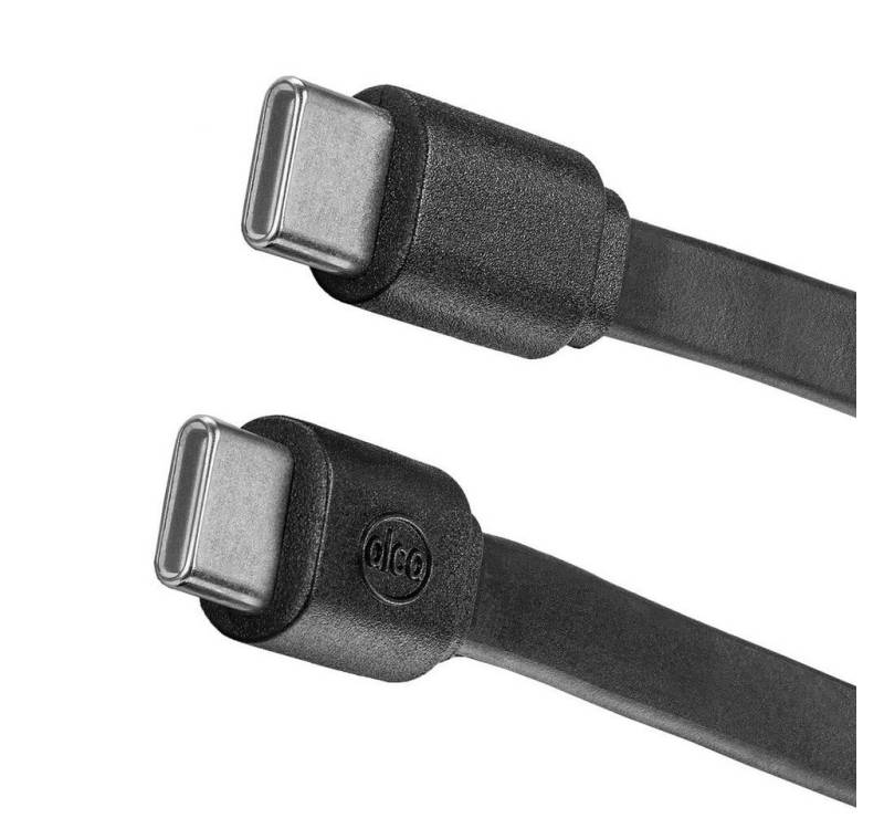 alca USB Typ C/Typ C Ladekabel schwarz 1m USB-Kabel von alca