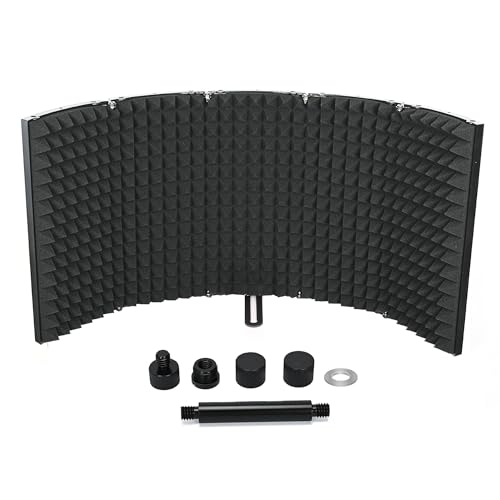 aleawol 5 Panel Mikrofon Isolation Schallschutz, 180° Einstellbare Mikrofon Pop Filter, Professionelle Mikrofon-Isolationsschild Mikrofonisolationsschirm für Aufnhame Ausrüstung aleawol 5 Panel Mikrofon Isolation Schallschutz, 180° Einstellbare Mikrofon Pop Filter, Professionelle Mikrofon-Isolationsschild Mikrofonisolationsschirm für Aufnhame Ausrüstung von aleawol