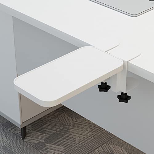 aleawol Ergonomische Armlehnenstütze Handgelenkauflage 90° Faltbare Handgelenkstütze Verstellbar Armauflage Schreibtisch Extender für Zuhause und Büro, Weiß (30 x 17 cm) von aleawol