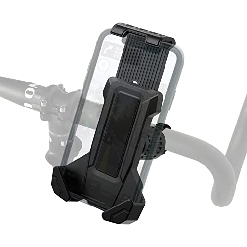 Alfoem Fahrrad Handyhalterung, Universal Handyhalter Motorrad Roller e Bike Scooter Mit 360 Drehung Outdoor Lenker für 4,5-7,0 Zoll Smartphone von alfoem