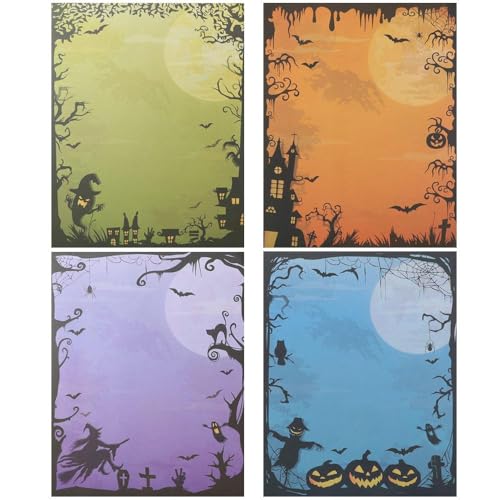allcoupon 60 Blatt Halloween Bordüre Briefpapier A4 Halloween Fledermaus Spinne Papier Briefpapier für Einladungskarten allcoupon 60 Blatt Halloween Bordüre Briefpapier A4 Halloween Fledermaus Spinne Papier Briefpapier für Einladungskarten von allcoupon