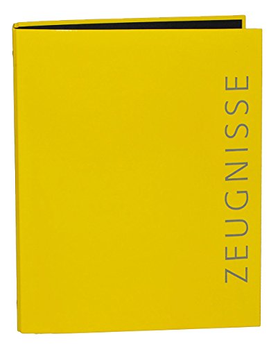 Ringbuch/Sammelordner " Zeugnisse " GELB A4 - für Dokumente/Zeugnis/Zeugnisheft/Dokumentenmappe/Zeugnismappe/Zeugnisordner - Ordner Ringordner - A.. von alles-meine.de GmbH