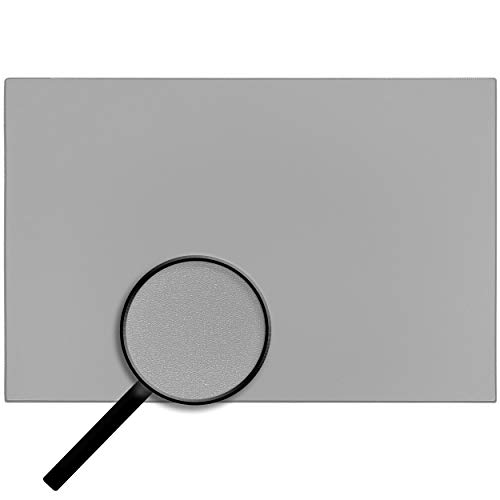 Schreibtischunterlage - Größe & Modell & Farbwahl - 53 cm * 40 cm - Unterlage - Leder Effekt - silber/grau - abwischbar - rutschfest - Schreibunterlage - T.. von alles-meine.de GmbH