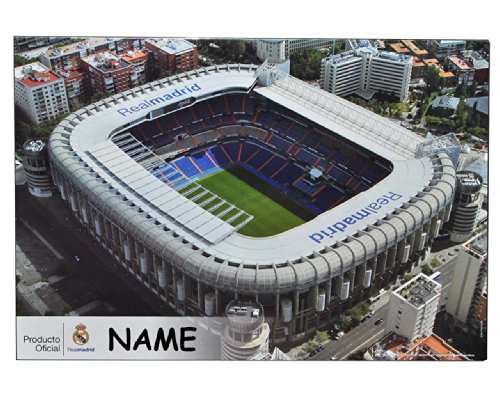 Schreibtischunterlage Real Madrid/Stadion Estadio Santiago Bernabeu incl. Namen - 50 cm * 36 cm - PVC Unterlage/Knetunterlage/Schreibunterlage/Tischun.. von alles-meine.de GmbH