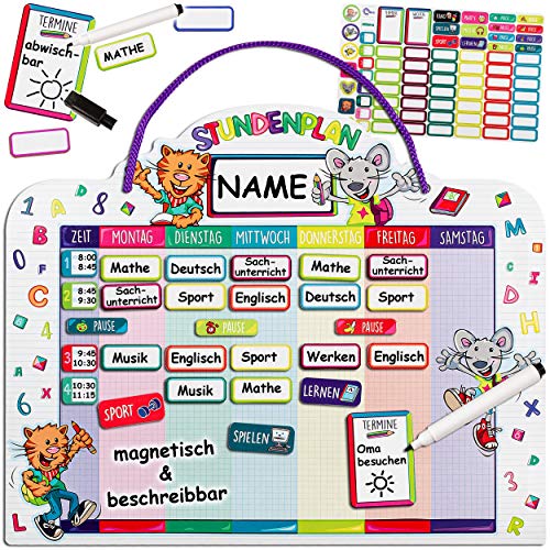 alles-meine.de GmbH Stundenplan - magnetisch + abwischbar - Wisch & Weg - Wochenplaner/Memoboard - lustige Katze & Maus - inkl. Name - mit Folienstift - incl. 75 Stück Magnetta.. alles-meine.de GmbH Stundenplan - magnetisch + abwischbar - Wisch & Weg - Wochenplaner/Memoboard - lustige Katze & Maus - inkl. Name - mit Folienstift - incl. 75 Stück Magnetta.. von alles-meine.de GmbH