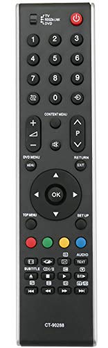 ALLIMITY CT-90288 sub CT-90126 sub CT-90301 Fernbedienung Ersetzt für Toshiba TV 32C3005P 32C3005PG 32XV565D 32XV566D 37C3005P 40XF350P 40XF351P 40XF355D 46XF350D 46XF351P 46XF355DG 46XV565DG von allimity