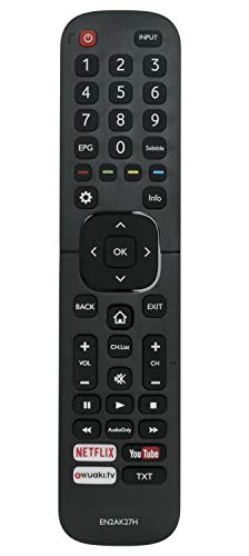 ALLIMITY EN2AK27H Fernbedienung Ersetzen für Hisense Smart 4K TV with Netflix Yotube Button H43N5300 H43N5305 H43NEC5205 H55N5300UK H55N5305 H65N5300 H65N5300UK H65NEC5205 von allimity