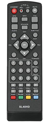 ALLIMITY Fernbedienung Ersetzen für Micro NewLine Amsrad Yumatu Digiline WOXTER DVB-T1600TVHD DVb-T-1600-TV-HD M80-HD M25-HD-Stick M25-HD-Zapper M80HD M25HD 890 Hd-890 HD22 von allimity